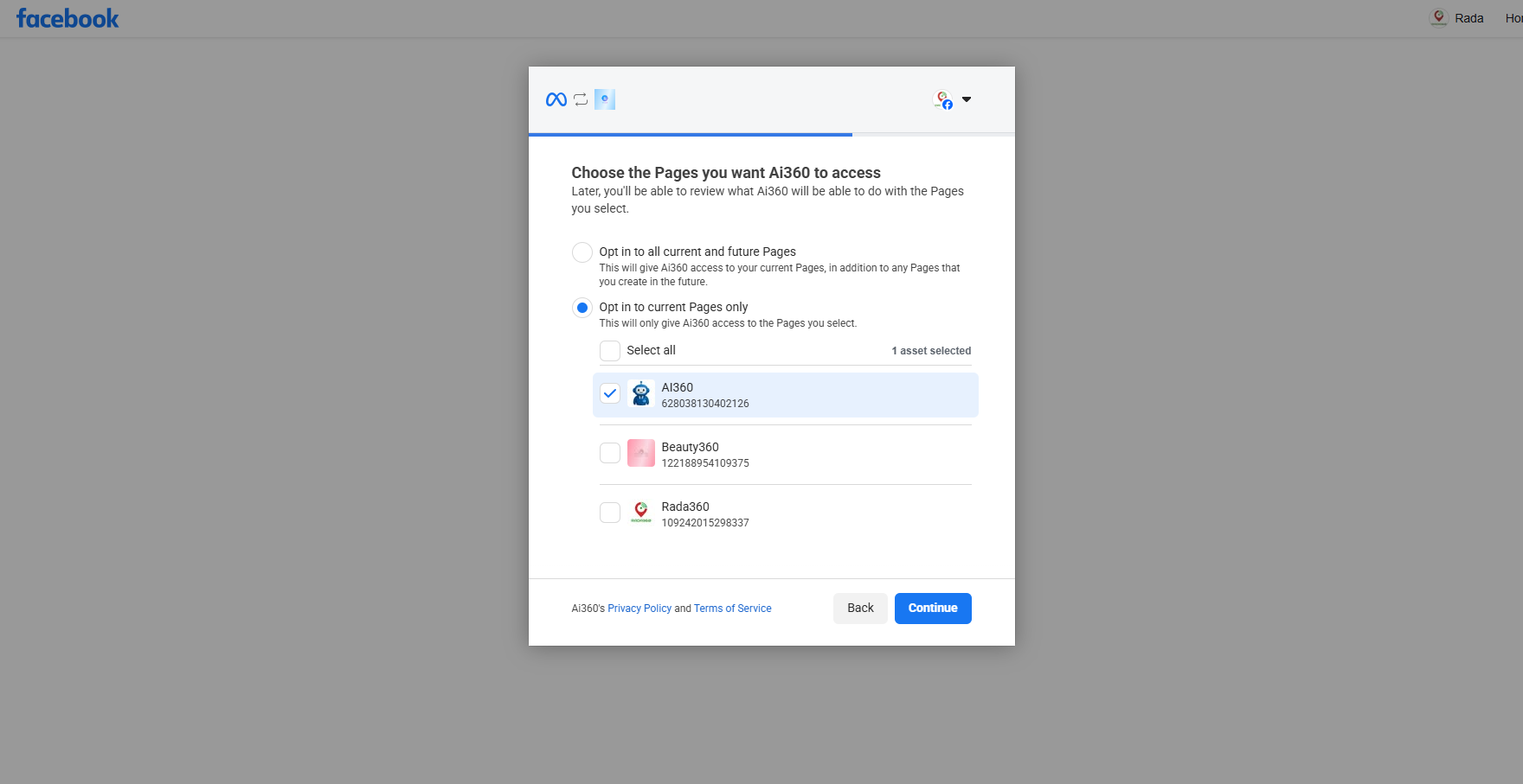 Grant Facebook Page Permissions