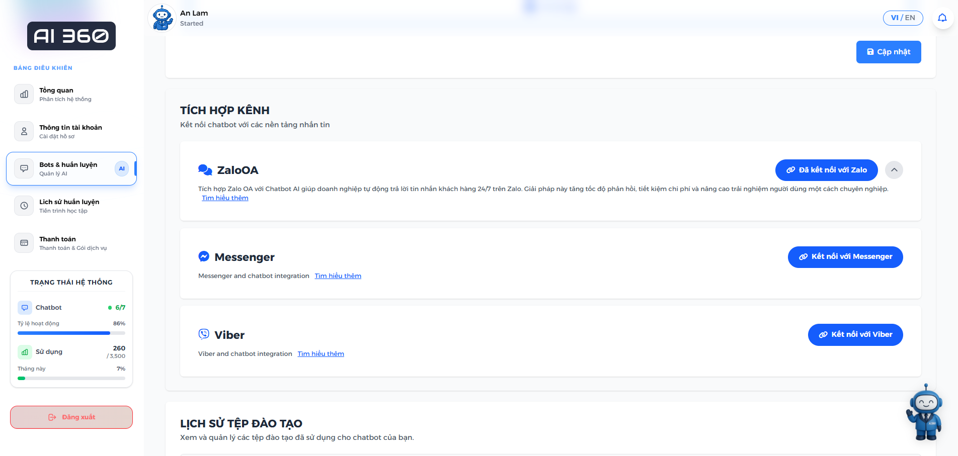 Connect with Zalo