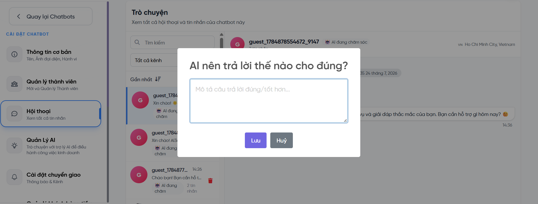 Gợi ý câu trả lời tốt hơn