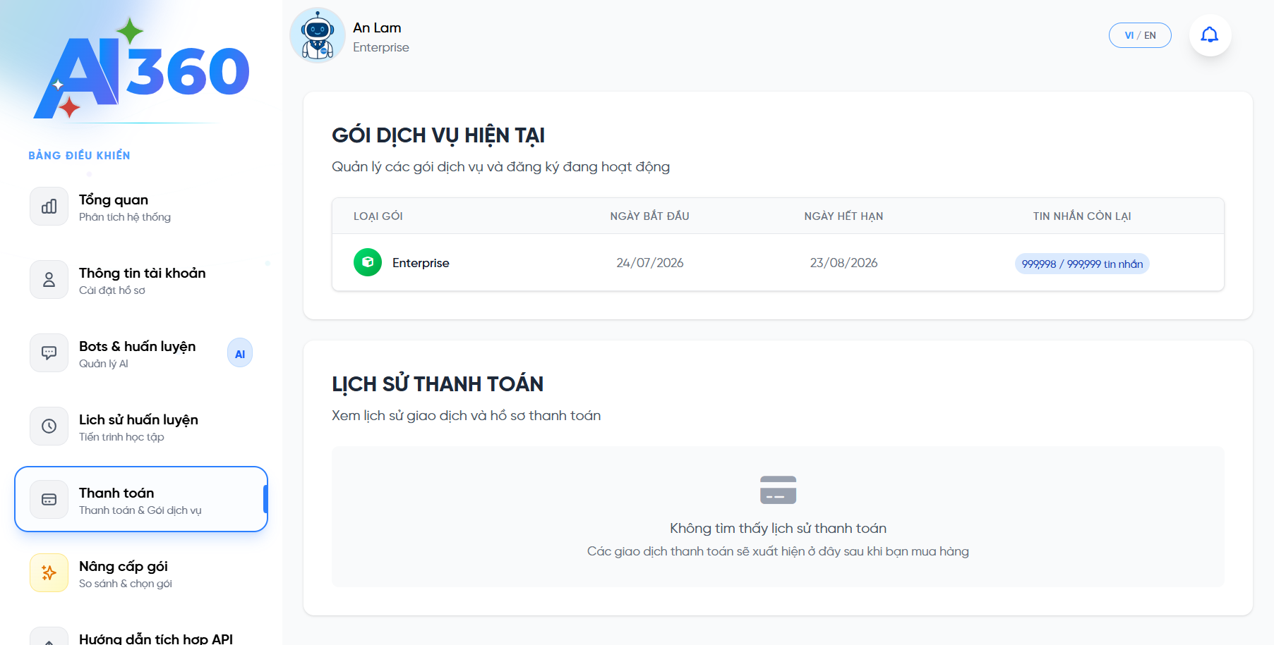Thanh toán & hóa đơn